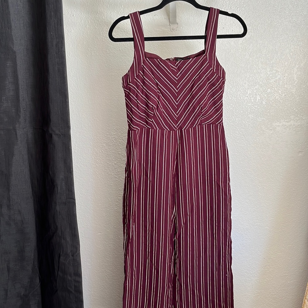 Stripped Maroon Pant Suit